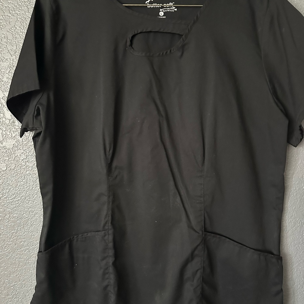 Butter Women's Elegant Black Short Sleeve Top